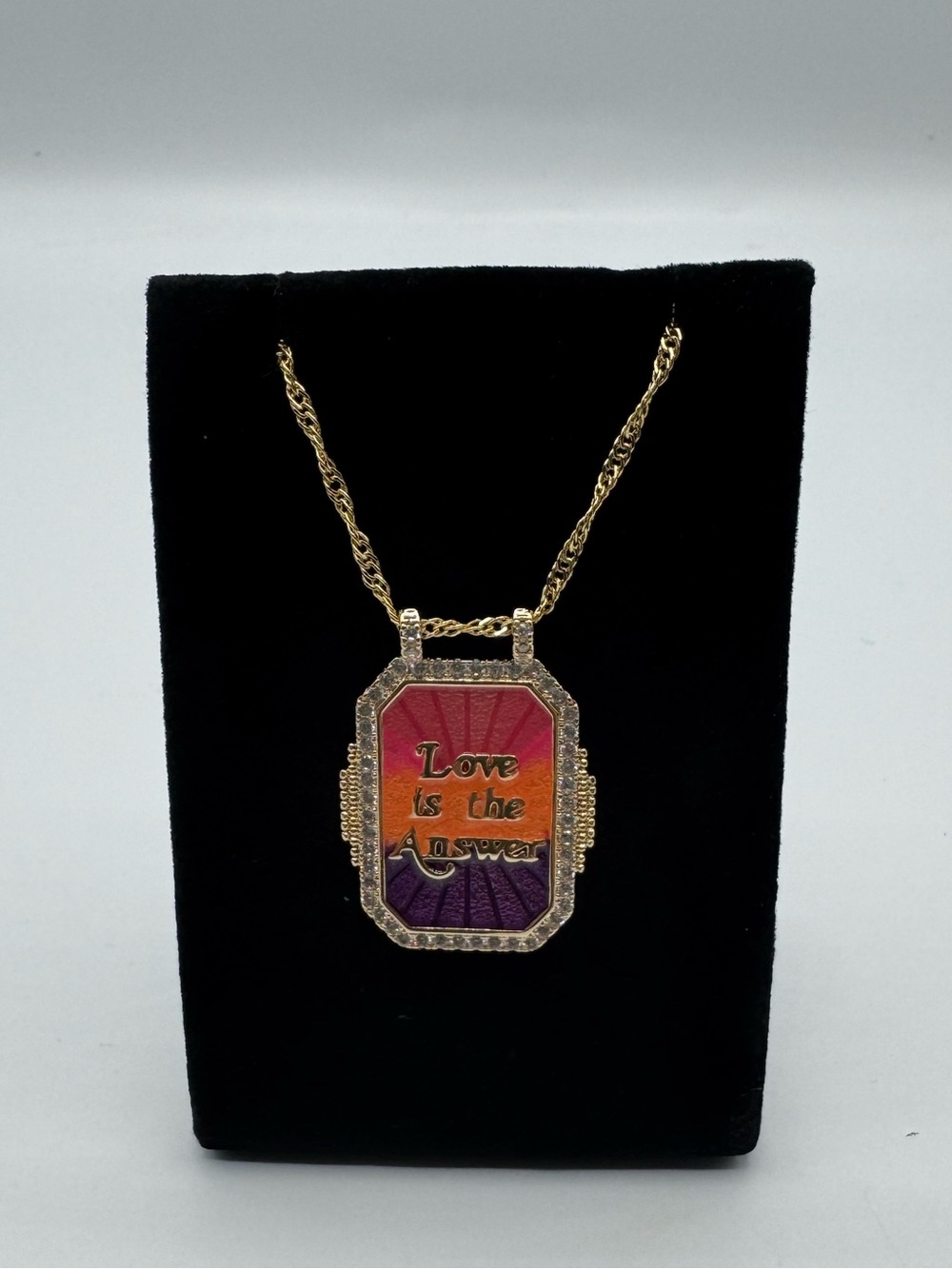 18k “Love is the Answer” Pendant - Picture 7 of 9